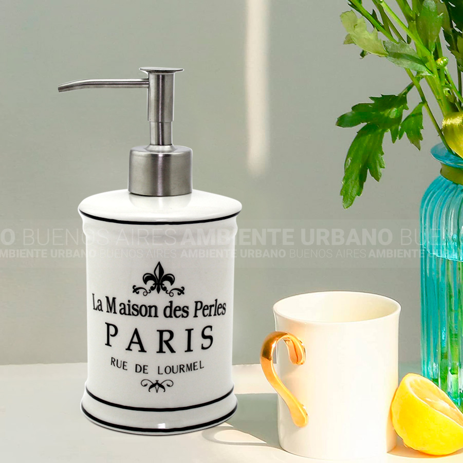 Dispensador de jabón para baño Paris acero
