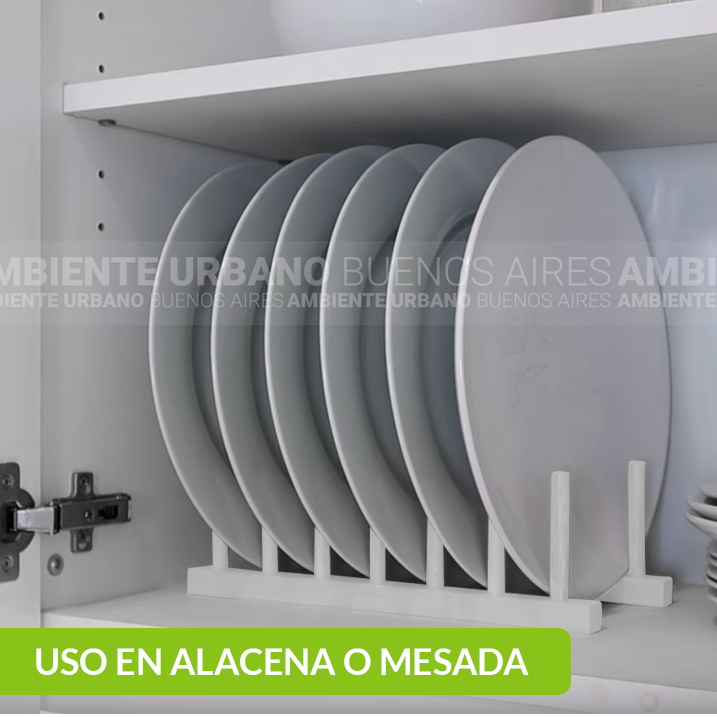 Ambiente Urbano - Organizador De Cocina Aluminio Con Perchas Y Barral