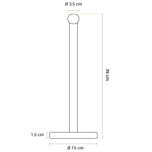 Ambiente Urbano - Porta Rollo de Cocina en Acero Inoxidable 39 x 15 cm