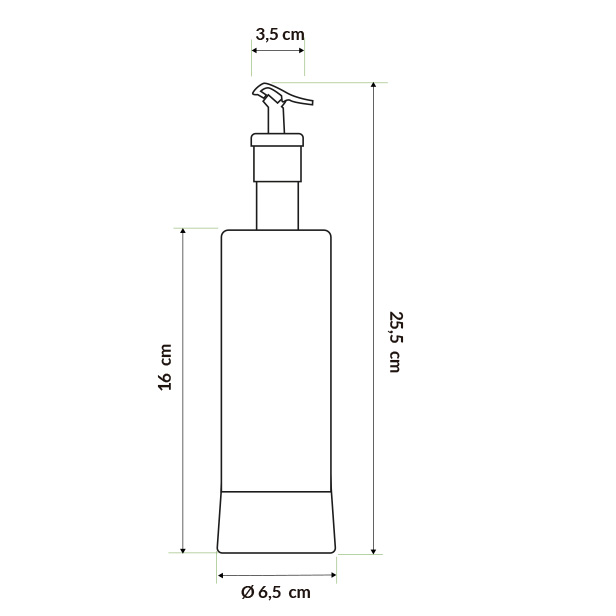 Aceitera / Vinagrera Vidrio Acero Inoxidable 320 ML.