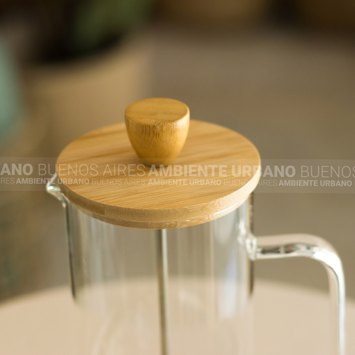 Ambiente Urbano - Cafetera Manual Embolo 600 mL Vidrio y Acero