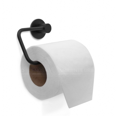 Porta Papel Higienico Negro